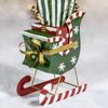 Zaer Ltd. 4ft Tall Metal Christmas Sleigh Filled with Gift Boxes view 2