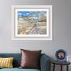 INVIN ART Framed Canvas Art Giclee Print Landscape at Saint-Remy by Vincent Van Gogh Wall Art Living Room Home Office Decorations(Modern Simple White Frame with Mat,20"x24") view 2