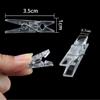 128 Pieces Photo Clips Mini Transparent Plastic Clear Clips, Clothespins Binder Clips for Hanging String Fairy Lights Picture, Polaroid Clips as Gifts for Family Friend Birthday view 2