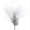 Arcadia Silk Plantation 20" Snowed Mixed Pine Pick Green Snow (Pack of 24) view 1