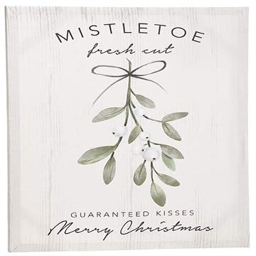 Arcadia Silk Plantation 15" Wx20 L Fresh Cut Mistletoe Wall Decor White Green (Pack of 6)