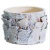 5.25"Hx4.75"D Snowed Faux Bark Container Brown Snow (pack of 6) view 1