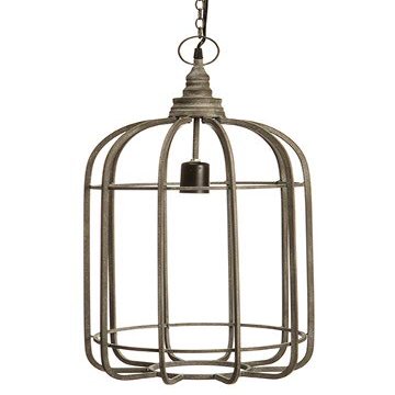 Arcadia Silk Plantation 25.5" Hanging Lamp Gray