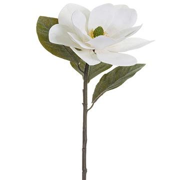 Arcadia Silk Plantation 28" Velvet Magnolia Spray White (Pack of 12)
