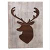 18"Wx31.75"L Reindeer Wood Wall Panel Brown Whitewashed (pack of 2) view 1