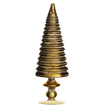 Arcadia Silk Plantation 11.5" Glass Finial Tree Table Top Antique Gold (Pack of 6)