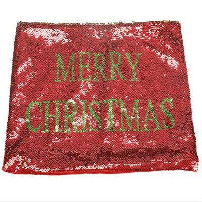 14" Wx19 L Sequin Merry Christmas Placemat Red Green (Pack of 12)