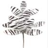 Arcadia Silk Plantation 18" Glittered Animal Print Leaf Spray White Black (Pack of 24) view 1