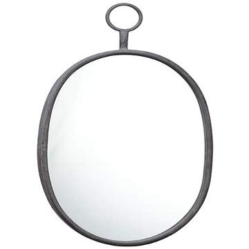 25.75" Metal Hanging Mirror Gray (pack of 2)