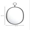 25.75" Metal Hanging Mirror Gray (pack of 2) view 2