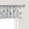 Ambesonne Llama Window Valance, Abstract Triangles Doodle Style Alpacas in Monochrome Cartoon Pattern, Curtain Valance for Kitchen Bedroom Decor with Rod Pocket, 54" X 18", White Charcoal Grey view 1