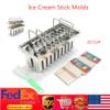 20Pcs Ice Cream Molds Set Stainless Steel Stick Pop Molds and Rack Homemade Ice Lolly Ice Cream Maker Frozen Mold 0.8mm view 2