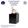12" x 12" x 16" Glossy Black Acrylic Display Box with One Open Side No Lid Versatile Tall Lucite Merchandise Storage Bin or Retail Product Riser by Marketing Holders view 3