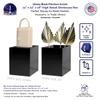 12" x 12" x 16" Glossy Black Acrylic Display Box with One Open Side No Lid Versatile Tall Lucite Merchandise Storage Bin or Retail Product Riser by Marketing Holders view 4