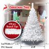 BenefitUSA Classic Artificial Pine Christmas Tree with Metal Steel Base Stand (White, 5') view 2
