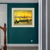 INVIN ART Framed Canvas Art Giclee Print Coal Barges, 1888 by Vincent Van Gogh Wall Art Living Room Home Office Decorations(Beige Color Frame with Linen Liner,20"x24") view 3