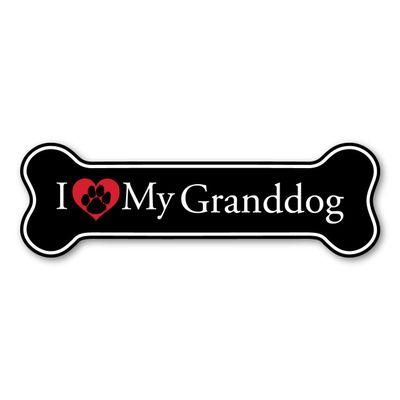 Magnet America I Love My Granddog Bone Magnet is 2.25" x 7" Made for Vehicles and Refrigerators