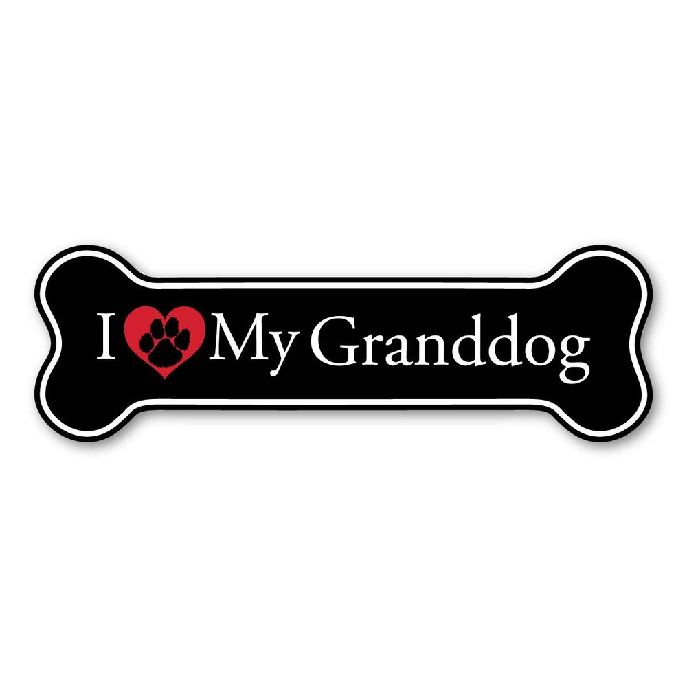 Magnet America I Love My Granddog Bone Magnet is 2.25" x 7" Made for Vehicles and Refrigerators