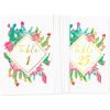 Sparkle and Bash Succulent Table Numbers - 4x6 in, Pack of 25, Gold Foil Cactus Design - Floor-Standing Wedding & Baby Shower Table Number Signs view 3