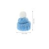 Amosfun 10pcs Light Blue Mini Santa Hats Knitted Christmas Hat DIY Crafts Small for Holiday Decorations view 2