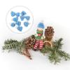 Amosfun 10pcs Light Blue Mini Santa Hats Knitted Christmas Hat DIY Crafts Small for Holiday Decorations view 3