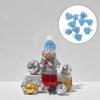 Amosfun 10pcs Light Blue Mini Santa Hats Knitted Christmas Hat DIY Crafts Small for Holiday Decorations view 4