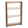 Heirloom Products Wood Spice Rack Made in USA Wall Mount Solid Walnut, Oak, or Maple Wood (24x16, Walnut) view 1