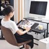 DlandHome Computer Desk, Adjustable Rolling Desk Standing Desk, 31.5L x 23.6W x 26.4-45.3H inch, Black view 2