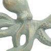 ChasBete Octopus Iron Wall Hooks for Hanging, Rustic Decorative Hooks/Key Holder/Coat Hooks/Towel Hooks with 6 arms - Gold Green view 2