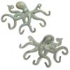 ChasBete Octopus Iron Wall Hooks for Hanging, Rustic Decorative Hooks/Key Holder/Coat Hooks/Towel Hooks with 6 arms - Gold Green view 3