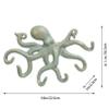 ChasBete Octopus Iron Wall Hooks for Hanging, Rustic Decorative Hooks/Key Holder/Coat Hooks/Towel Hooks with 6 arms - Gold Green view 4