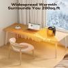 GiveBest Portable Electric Space Heater, 1500W/750W Ceramic Heater with Thermostat, Heat Up 200 Square Feet in Minutes, Safe and Quiet for Office Room Desk Indoor Use view 2