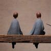 2 PCS Hand Made Small Monk Sculpture Statue Ceramic Home Decoration Office Decorations Crafts Decor Lounge Decoration Craft Chinese Style Gift view 3