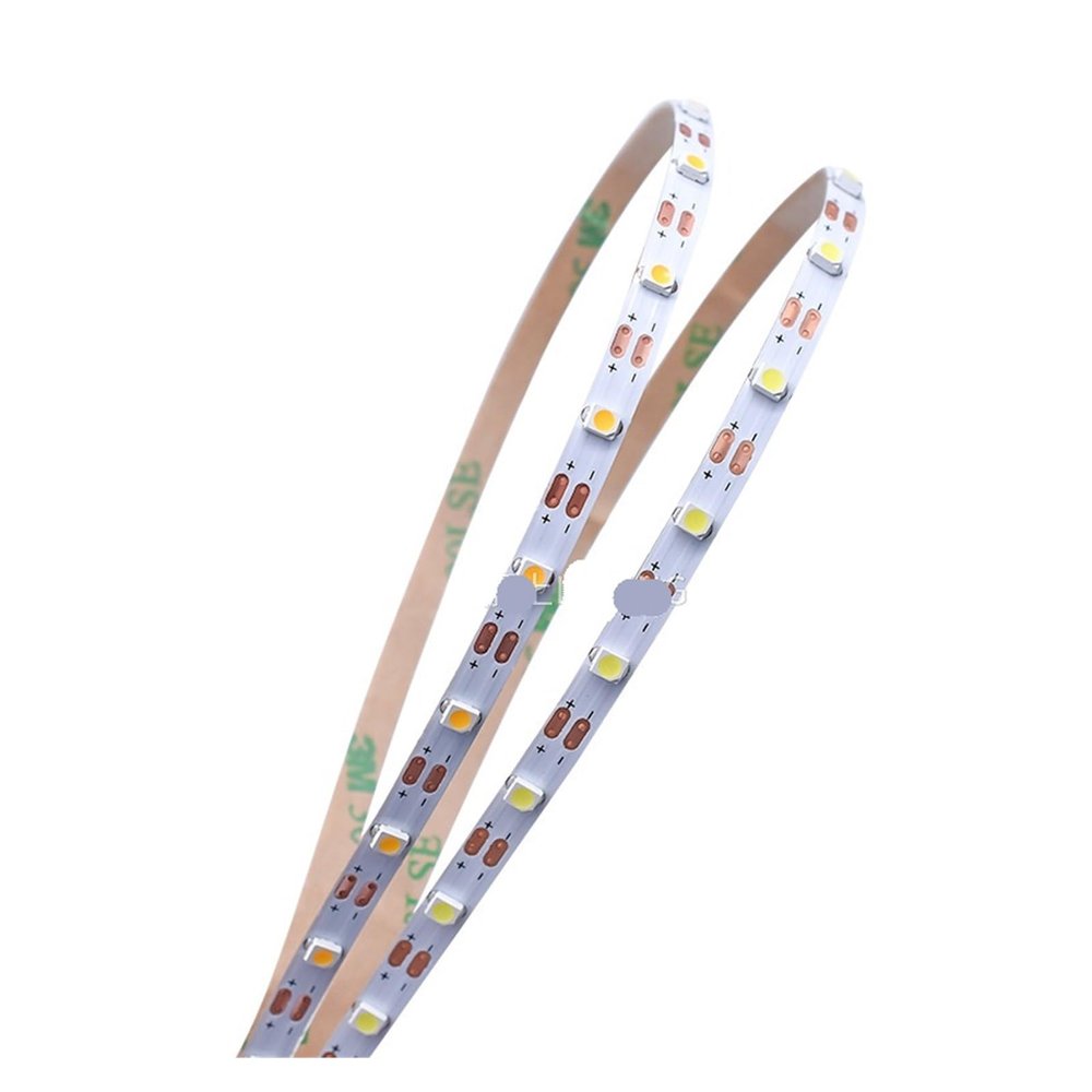 VISKEE 5 Meters 3V Light Strip Night Light Effect 2835 lamp Beads 5mm Wide 3528 White Light 60 Lights high Brightness Bare Board led Light Strip (Color : Bare Board, Size : Warm White)