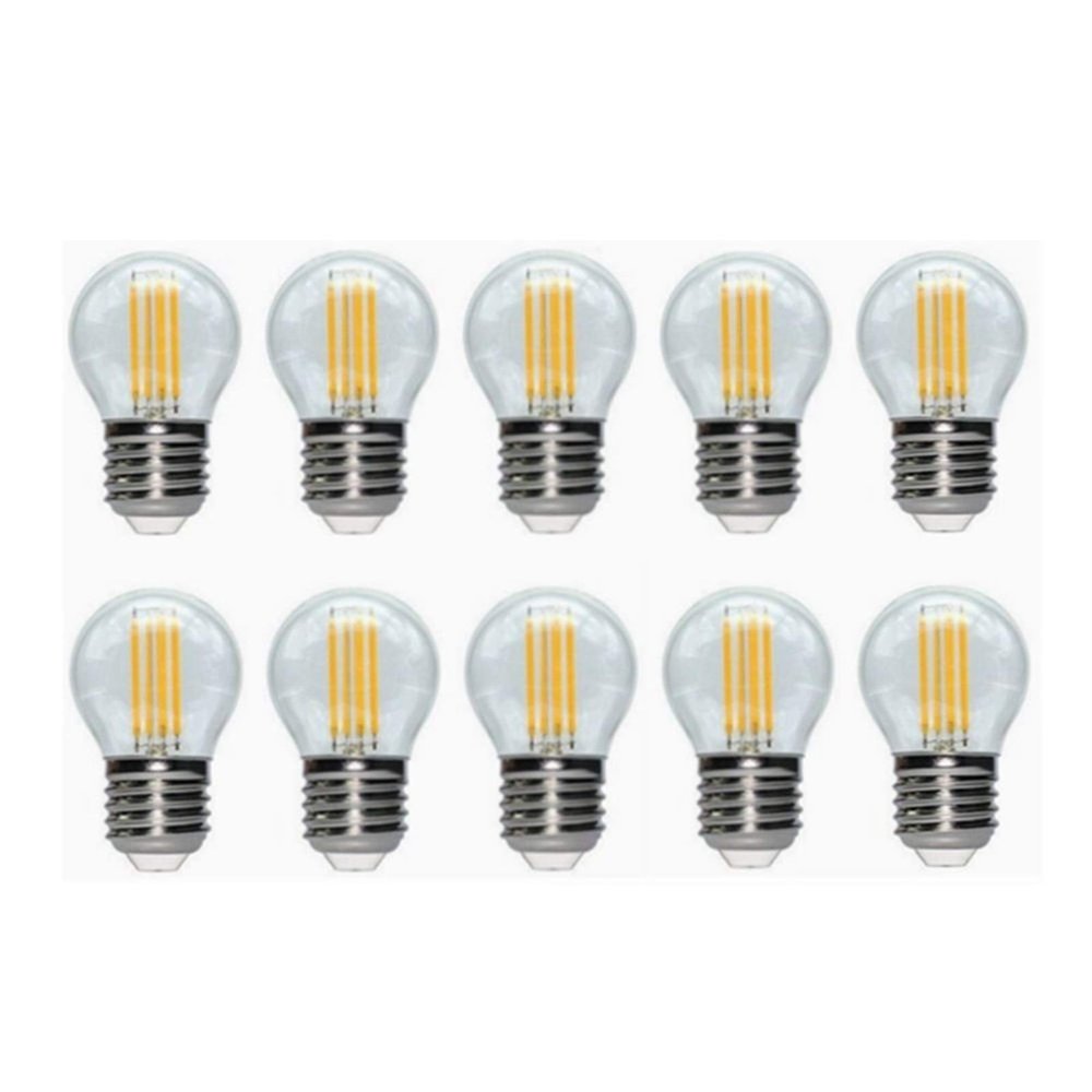 Low Voltage 12V 24V E27 LED Filament Bulb Light Glass Blub Lamps LED Edison 36V E27 G45 Led Bulb 4W AC/DC12-36V for RV Camper Marine,Solar Power Light and Off Grid 10-Pack