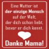 Schatzmix Blechschild Spruch Danke Mama rotes Metallschild 20x30 Deko Tin-Plate Sign, 20x30 cm, Multicoloured view 1