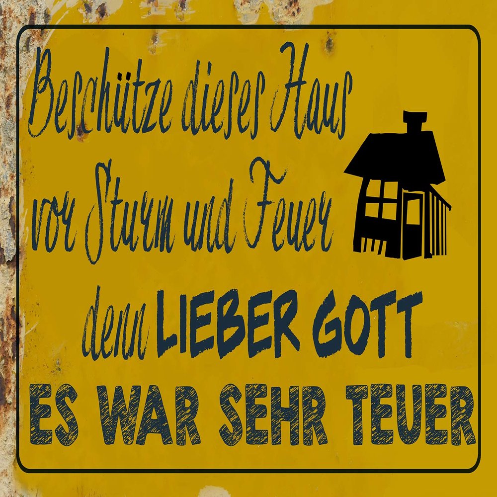Schatzmix Blechschild Spruch Beschtze Dieses Haus VOR Sturm u. Feuer 20x30 Deko Tin-Plate Sign, 20x30 cm, Multicoloured
