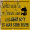 Schatzmix Blechschild Spruch Beschtze Dieses Haus VOR Sturm u. Feuer 20x30 Deko Tin-Plate Sign, 20x30 cm, Multicoloured view 1