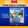 Shiny Select 8-Gallon Extra Large Zipper Storage Bags, 22x24, 20 Count Resealable Plastic Zip Bag, 2 Mil Thick for Organizing Linen, Pillows, Blanket, Bedding, Tools, Curtains, Big Toys, Moving view 2