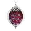 Love U You Nana Silver Christmas Ornament Gift Choose Snowman Snowflake Bulb (Bulb) view 1