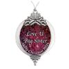 Love U You Big Sister Silver Christmas Ornament Gift Choose Snowman Snowflake Bulb (Bulb) view 1