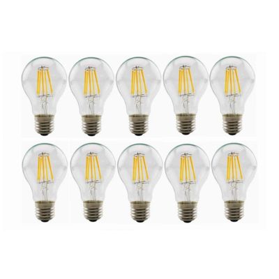 Low Voltage E27 LED Bulbs 6W A60 12V 24V 36V AC Edison LED Filament Bulb Lamp Light AC/DC12-36V for RV Camper Marine,Solar Power Light and Off Grid 10-Pack