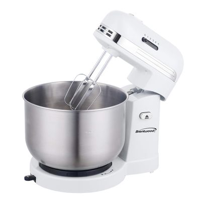 5-Speed Stand Mixer with 3 quart Stainless Steel Mixing Bowl (White)