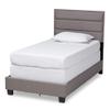 Baxton Studio Beds (Box Spring Required), Single, Grey/Black view 1