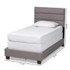 Baxton Studio Beds (Box Spring Required), Single, Grey/Black view 3