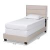 Baxton Studio Beds (Box Spring Required), Single, Beige/Black view 3