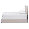 Baxton Studio Beds (Box Spring Required), Single, Beige/Black view 4