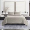 Vera Wang - Queen Quilt Set, Super Soft Bedding Set with Matching Shams, Modern Room Essentials (Diamond Velvet Natural, Queen) view 1