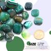 Hilitchi Green Agate Stone Tumbled Stones for Plants Cacti & Succulents Bedding, Vase Filler, Landscape Bottom Decoration (About 1lb(455g)/Bag) view 2