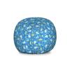 Ambesonne Yellow Submarine Storage Toy Bag Chair, Kids Sharks Whales and Fishes with Submarine Pattern Cartoon, Stuffed Animal Organizer Washable Bag, Large Size, Yellow Blue view 1